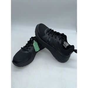 Tried On Brazos Shoes Womens 6.5 Black Steel Toe Safety Slip Resistant 175885